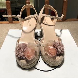 Talbots floral wedges